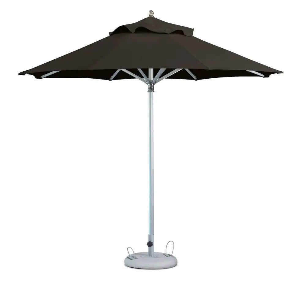 10' Black Polyester Round Market Patio Umbrella - NOBLE HOME INTERIORS