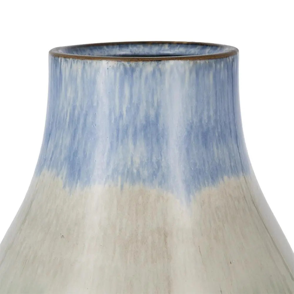 10" Blue Green Sand And Gray Ombre Round Ceramic Table Vase - NOBLE HOME INTERIORS