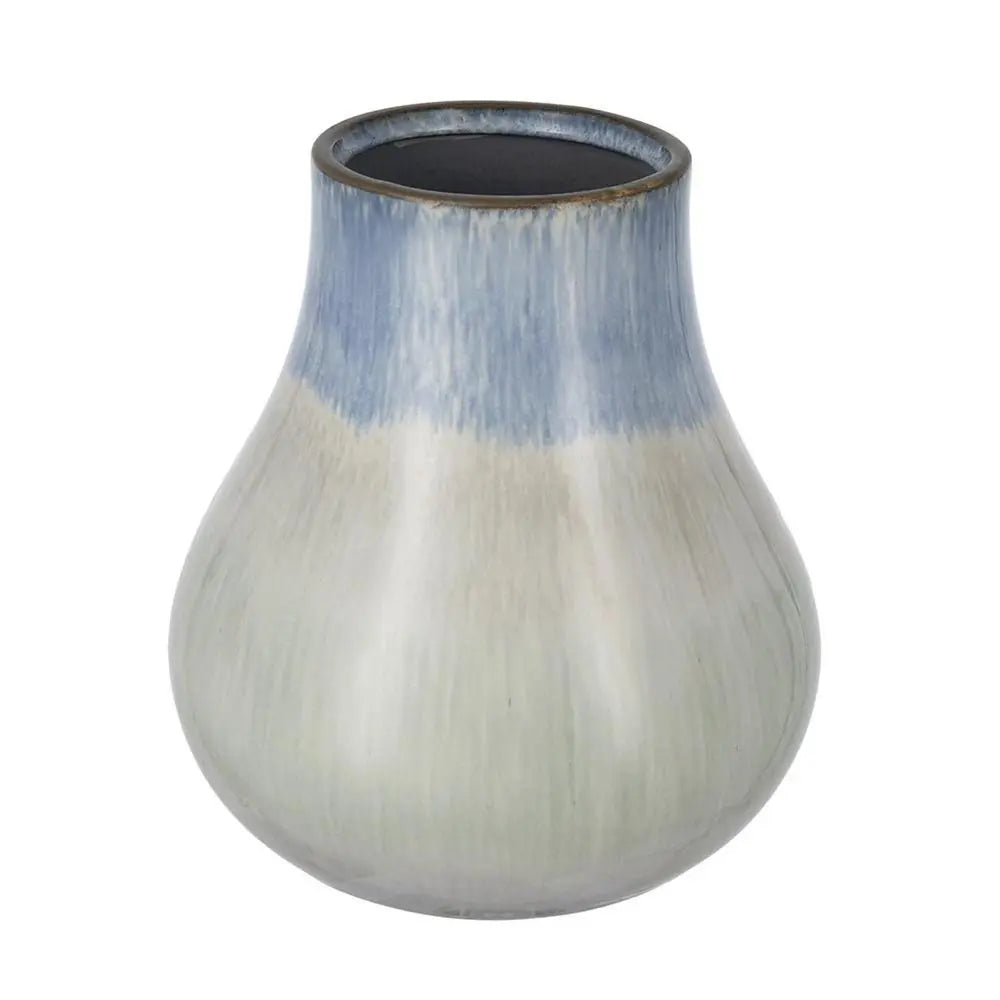 10" Blue Green Sand And Gray Ombre Round Ceramic Table Vase - NOBLE HOME INTERIORS
