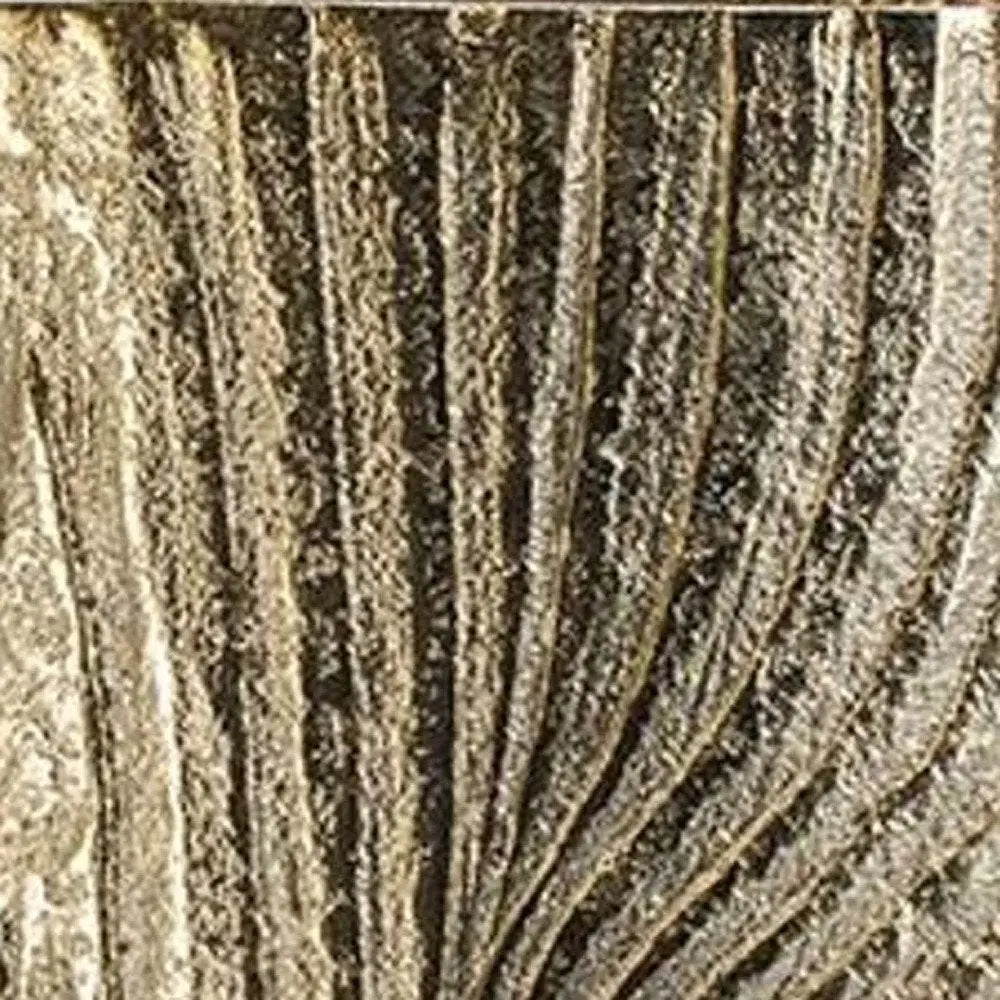 10" Gold Aluminum Oval Faux Wood Table Vase - NOBLE HOME INTERIORS