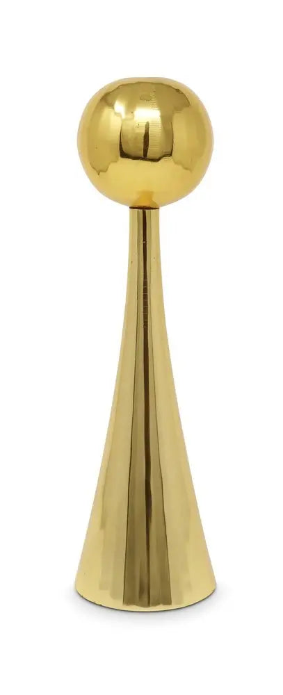 10" Gold Stainless Steel Tabletop Taper Candlestick - NOBLE HOME INTERIORS