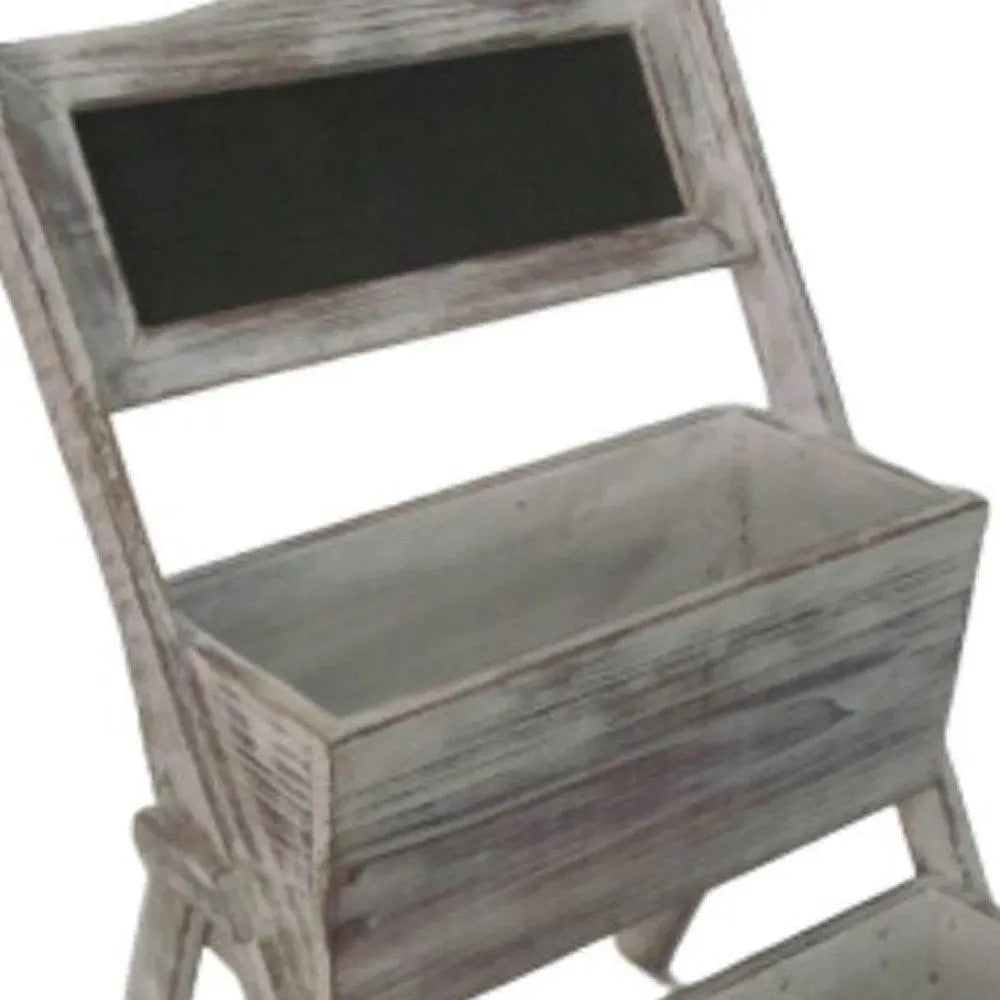 10" Gray Solid Wood Indoor Outdoor Planter Box - NOBLE HOME INTERIORS