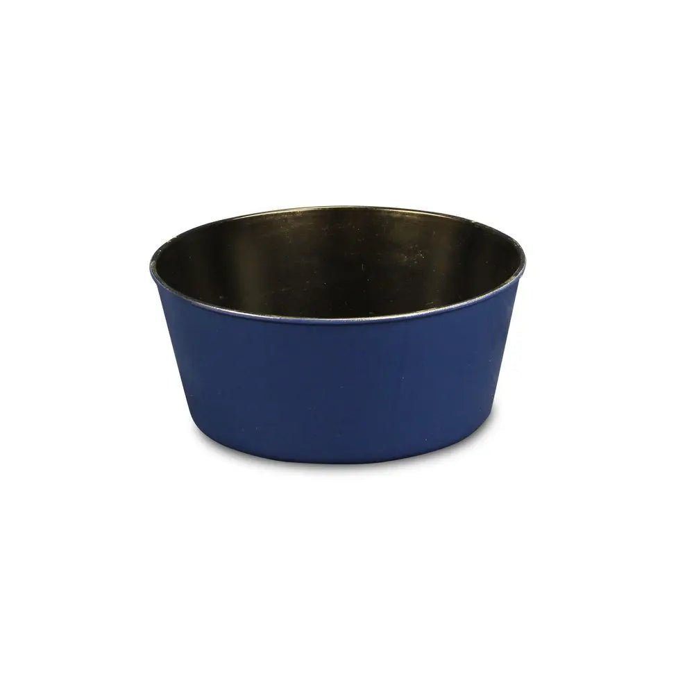 10" Navy Blue Recycled Plastic Indoor Outdoor Round Pot Planter - NOBLE HOME INTERIORS