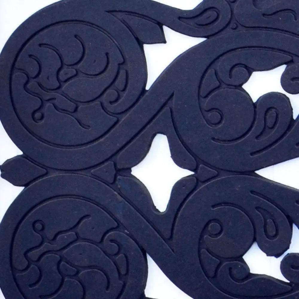 10" X 30" Black Rubber Outdoor Door Mat - NOBLE HOME INTERIORS