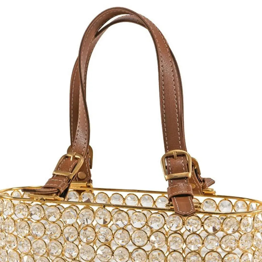 11" Black And Silver Crystals And Metal Magazine Holder - NOBLE HOME INTERIORS