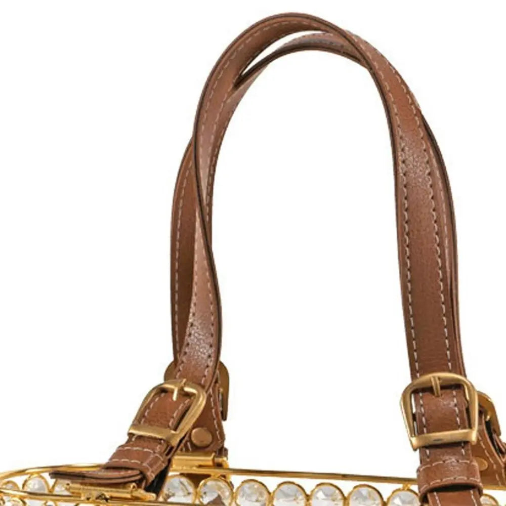 11" Black And Silver Crystals And Metal Magazine Holder - NOBLE HOME INTERIORS