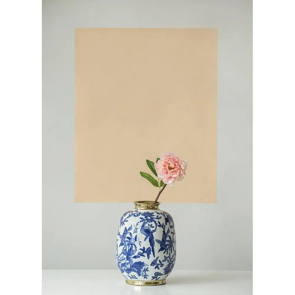 11" Blue White And Gold Chinoiserie Floral Porcelain Table Vase - NOBLE HOME INTERIORS