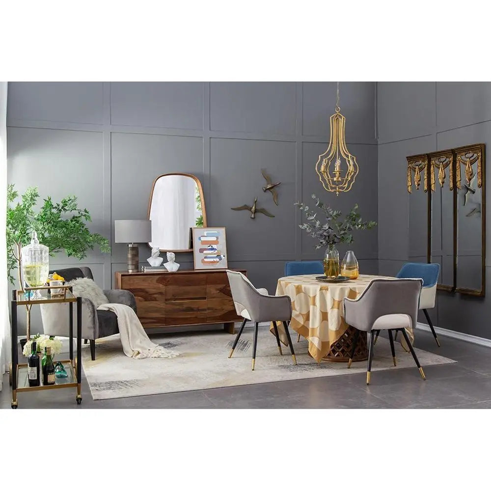 11" Clear And Amber Ombre Glass Round Table Vase - NOBLE HOME INTERIORS