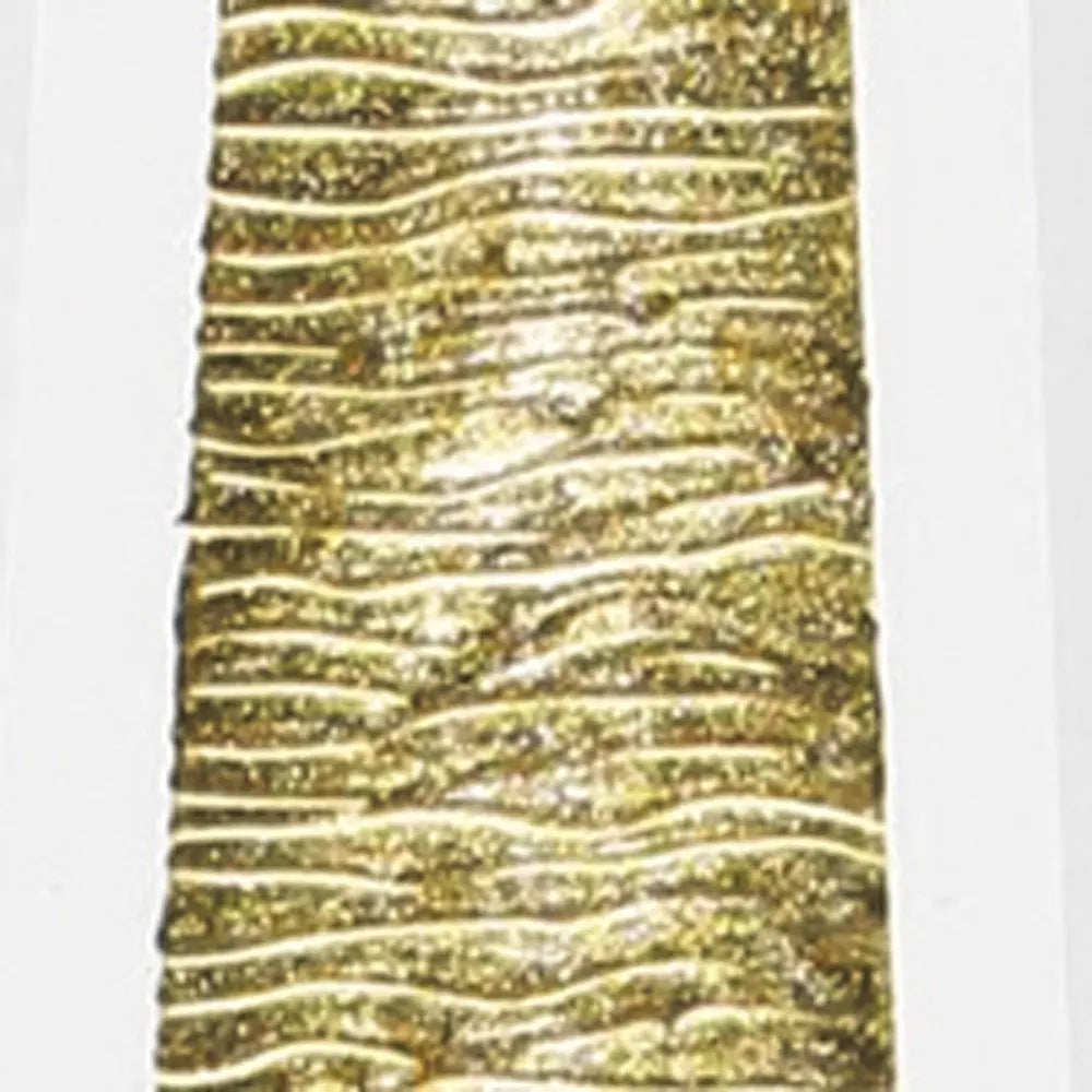 11" Clear And Gold Cylinder Lead Free Crystal Table Vase - NOBLE HOME INTERIORS