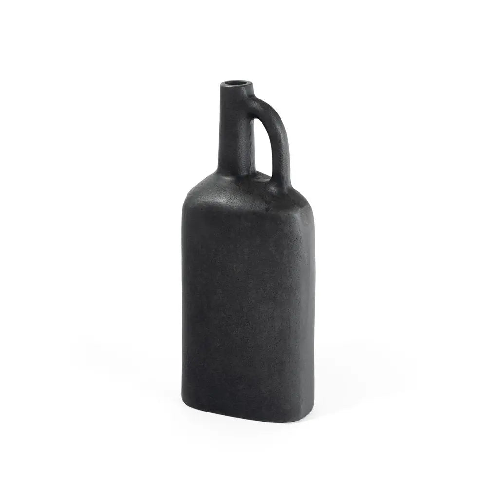 11" Gray Aluminum Jug Table Vase - NOBLE HOME INTERIORS