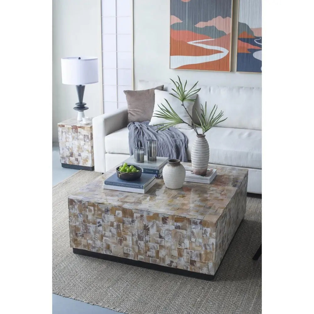 11" Ivory And Brown Round Ceramic Table Vase - NOBLE HOME INTERIORS