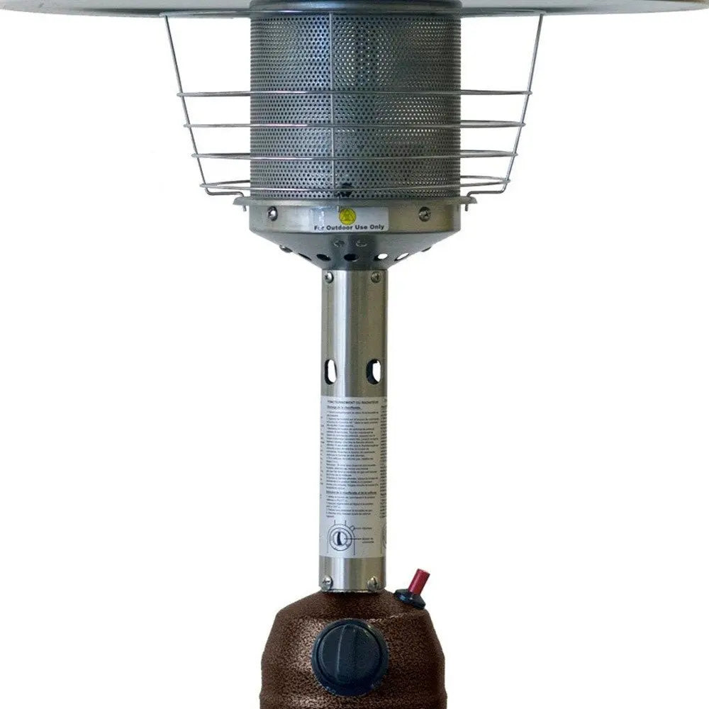 11000 BTU Bronze Steel Propane Cylindrical Pole Tabletop Patio Heater - NOBLE HOME INTERIORS