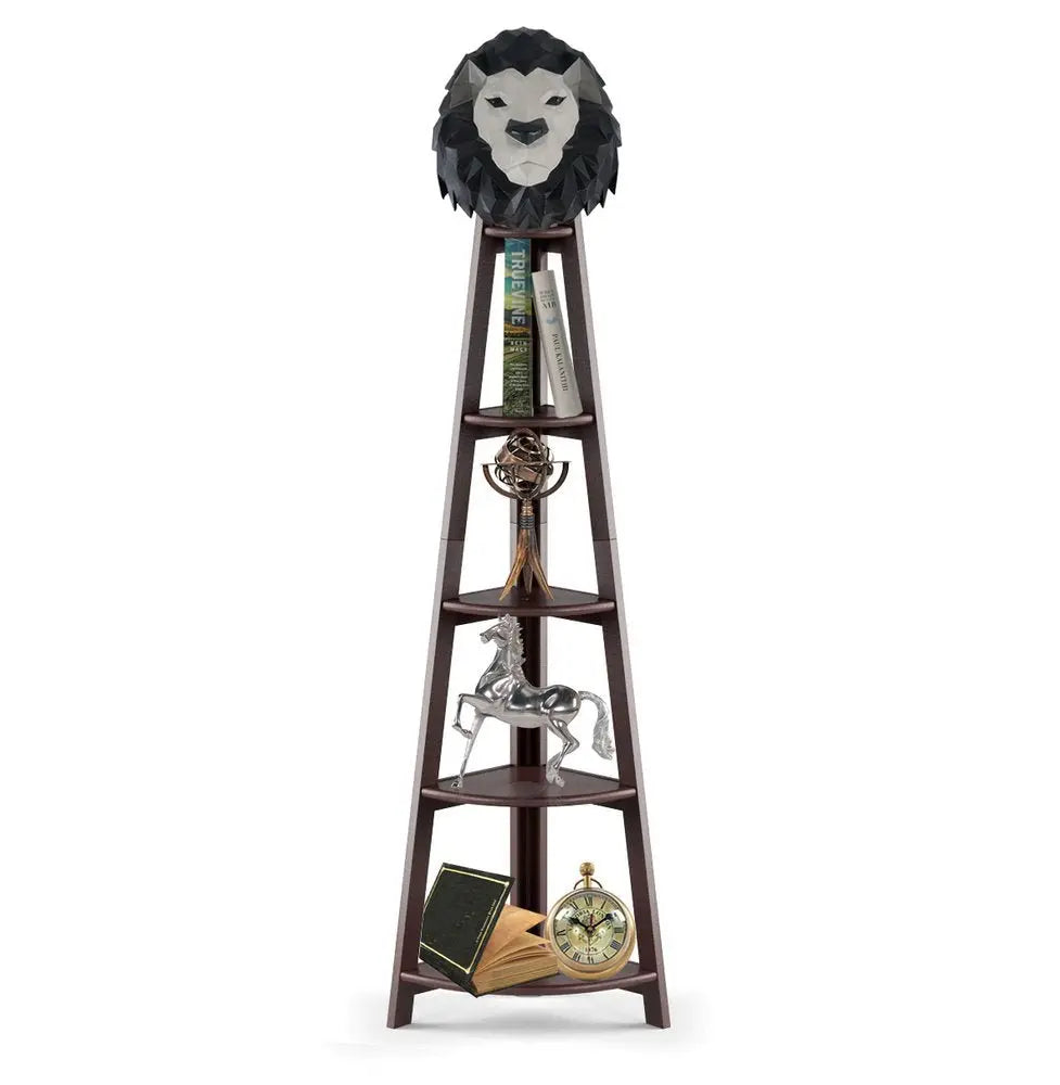 11.5" X 9.5" X 14" Origami Lion Head Wall Decoration - NOBLE HOME INTERIORS