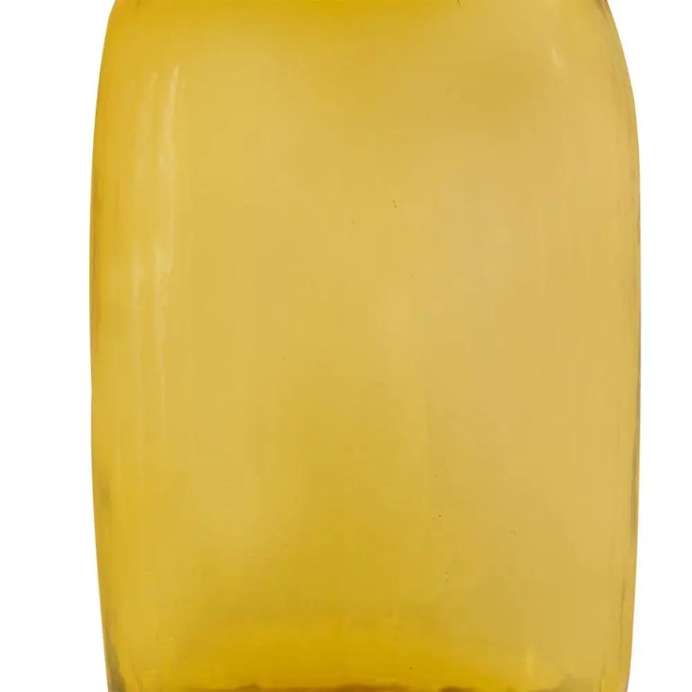 12" Amber Bud Glass Decorative Bottle - NOBLE HOME INTERIORS