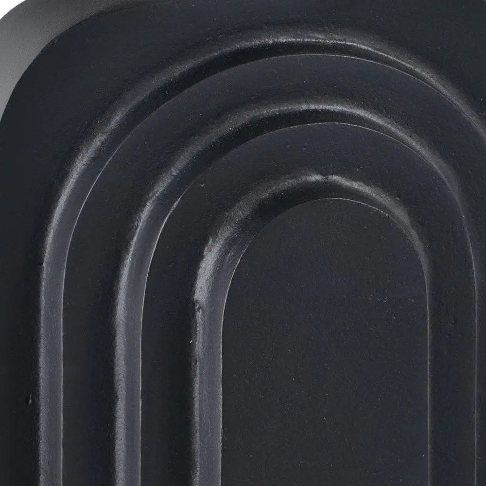 12" Black Geometric Aluminum Table Vase - NOBLE HOME INTERIORS