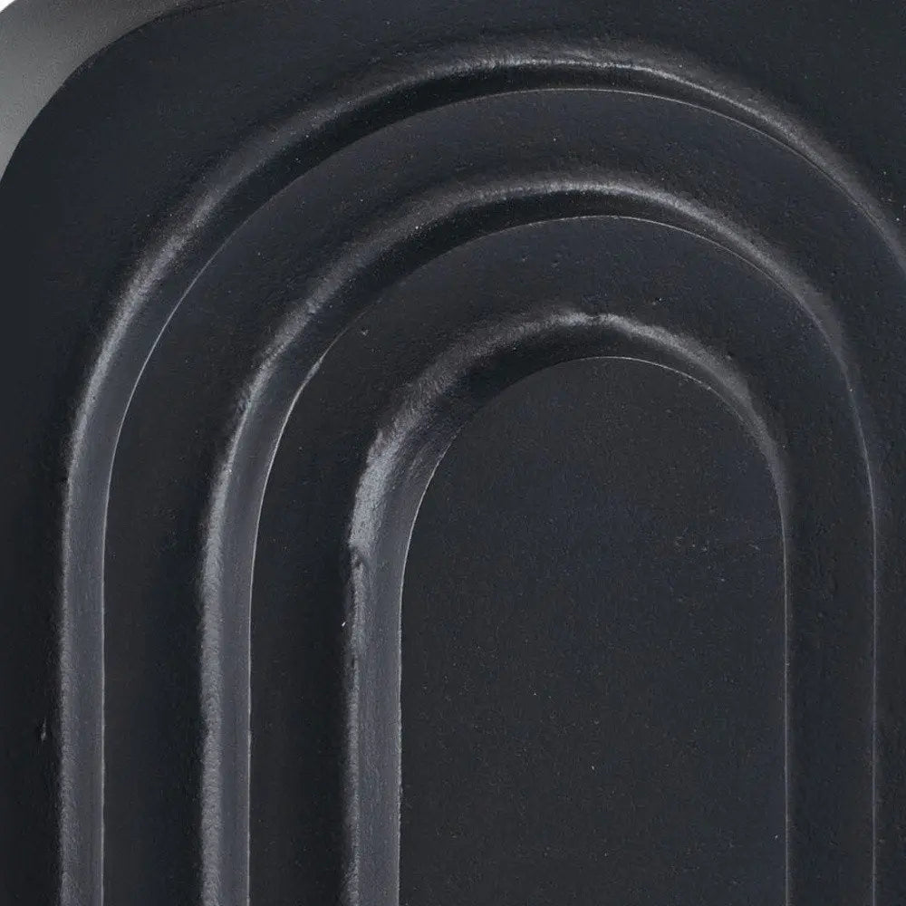 12" Black Geometric Aluminum Table Vase - NOBLE HOME INTERIORS