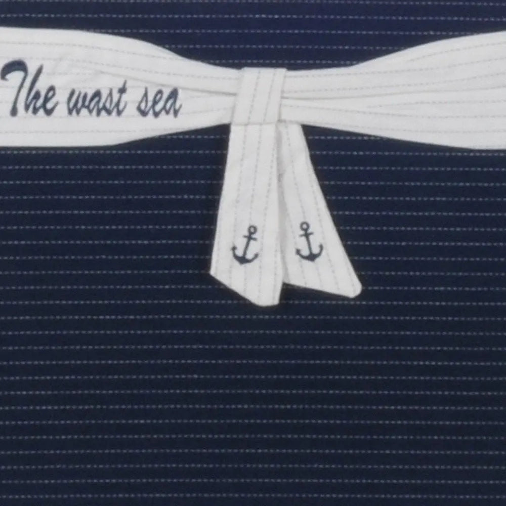 12" Blue Fabric Basket - NOBLE HOME INTERIORS