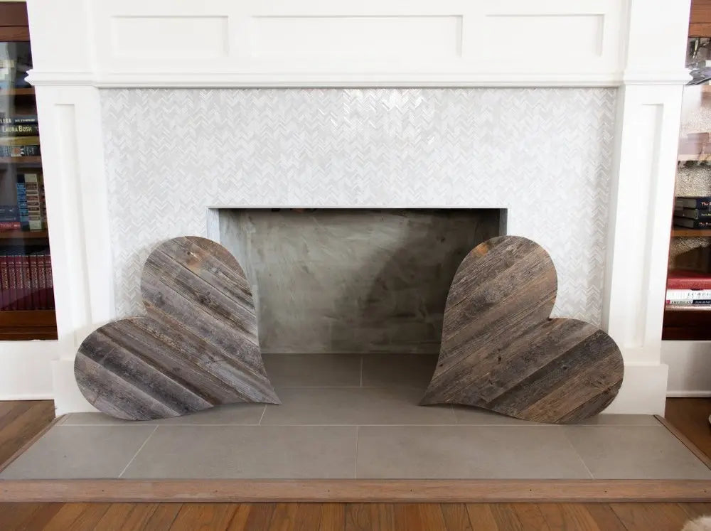 12" Weathered Gray Reclaimed Wood Heart Wall Decor - NOBLE HOME INTERIORS