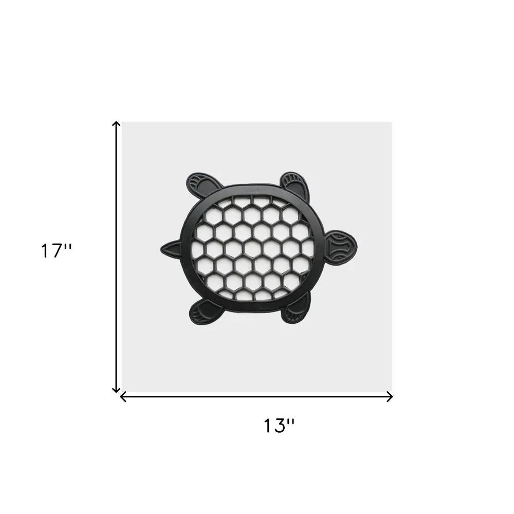 13" X 17" Black Rubber Geometric Outdoor Door Mat - NOBLE HOME INTERIORS