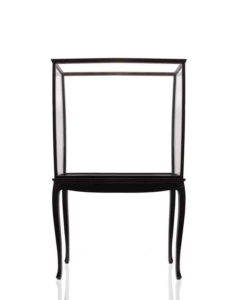 14" Black And Clear Glass Standard Display Stand - NOVA HOME FURNITURE