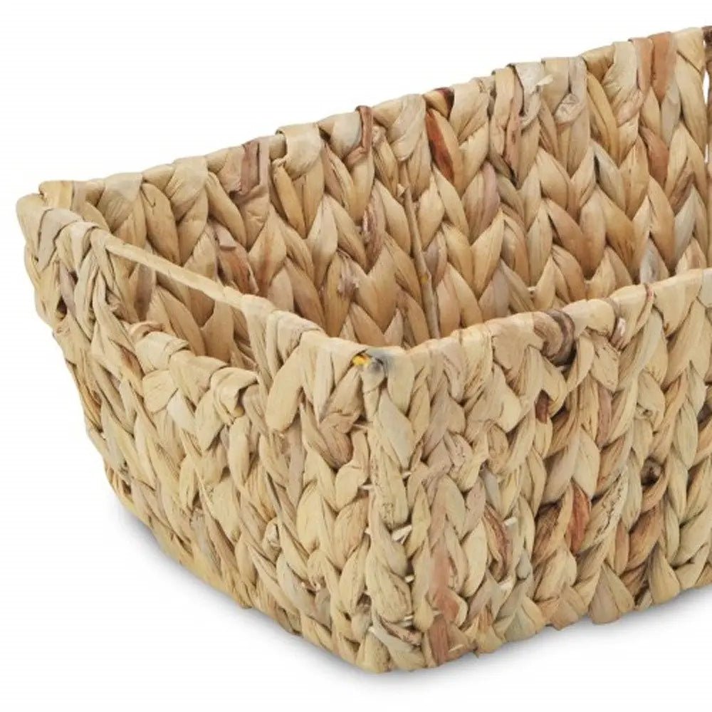 14" Brown Water Hyacinth Basket HomeRoots
