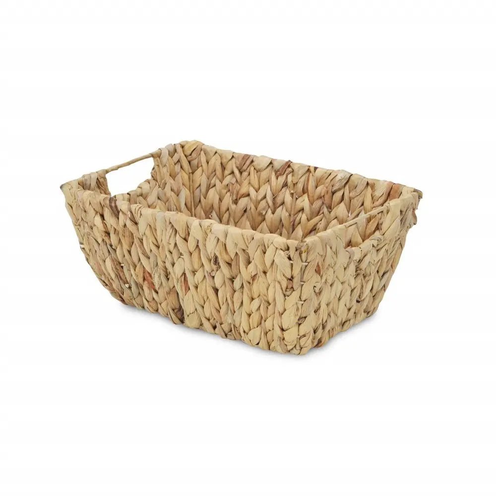 14" Brown Water Hyacinth Basket HomeRoots