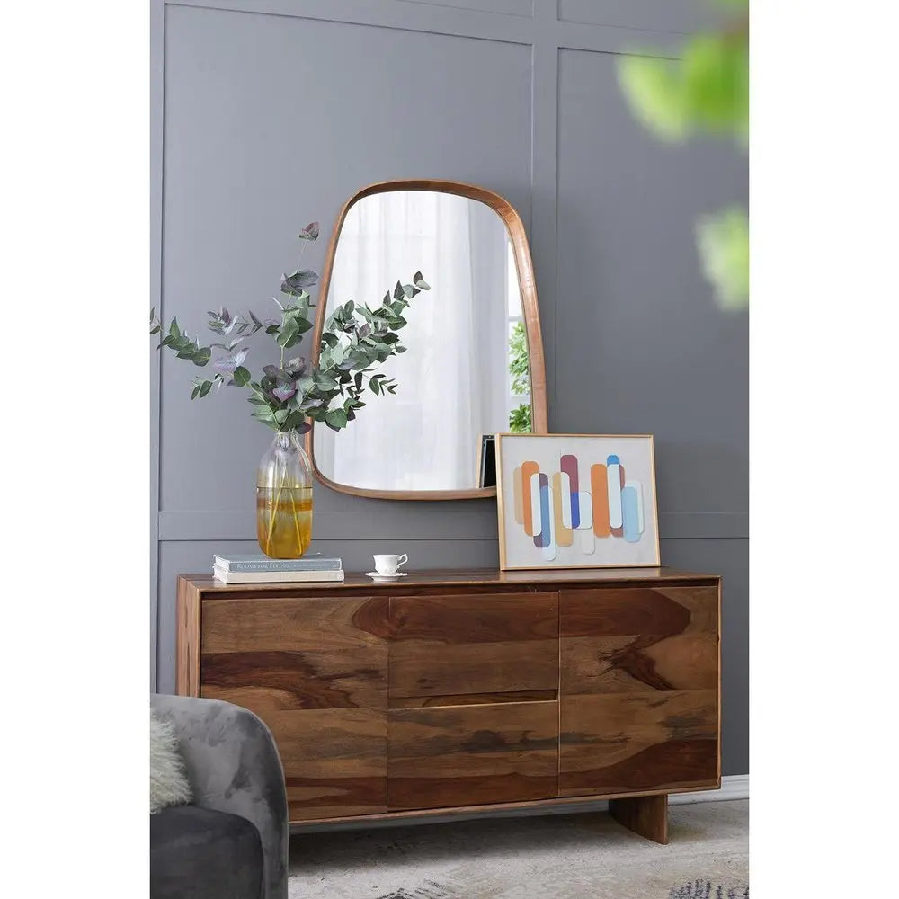 14" Clear And Amber Ombre Glass Round Table Vase - NOBLE HOME INTERIORS