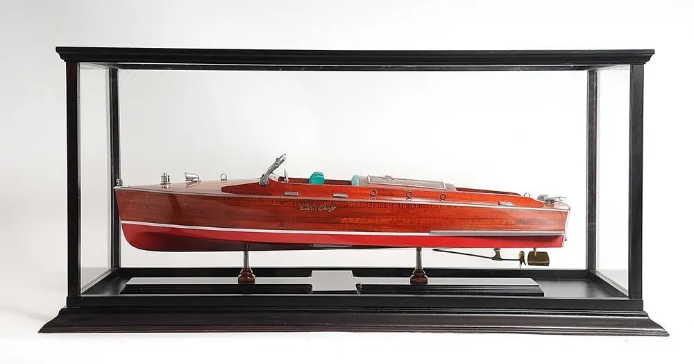 14" X 37.5" X 15" Display Case For Speed Boat - NOBLE HOME INTERIORS