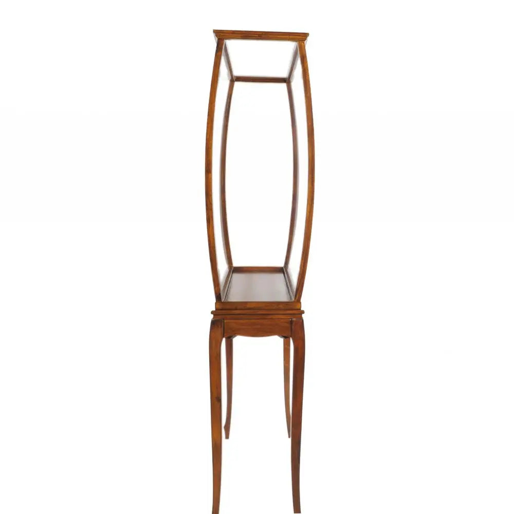 15" Brown And Clear Glass Standard Display Stand - NOVA HOME FURNITURE