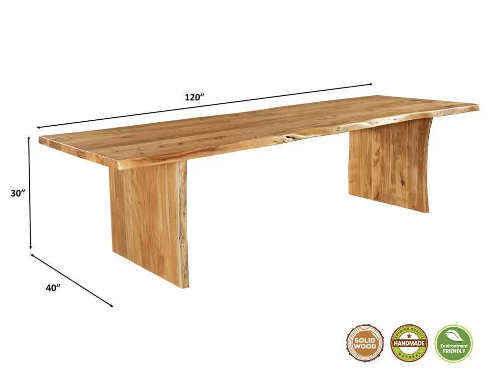 15 Piece Brown Solid Wood Dining Set with 14 - NOVA HOME FURNITURE