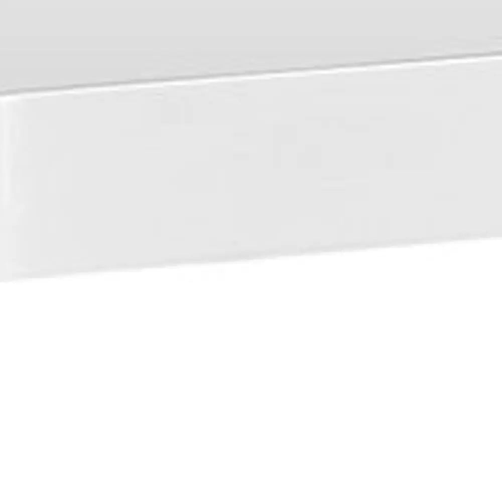 15.75" X 59" X 15.75" White Clear Hollow Core Tempered Glass TV Stand - NOBLE HOME INTERIORS