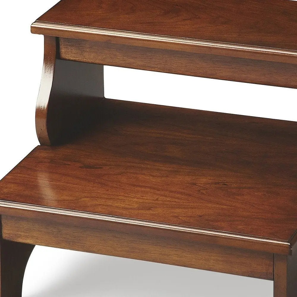 15"Chestnut Burl Step Stool - NOVA HOME FURNITURE