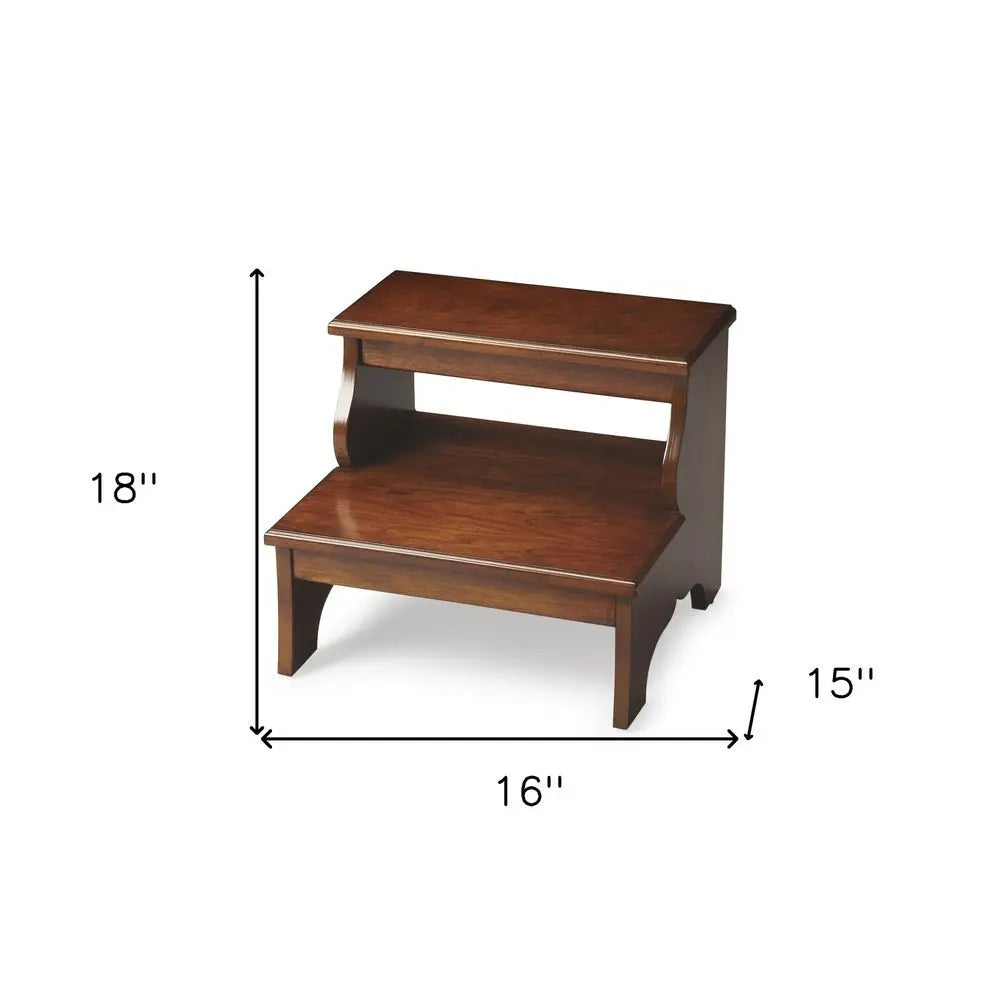 15"Chestnut Burl Step Stool - NOVA HOME FURNITURE