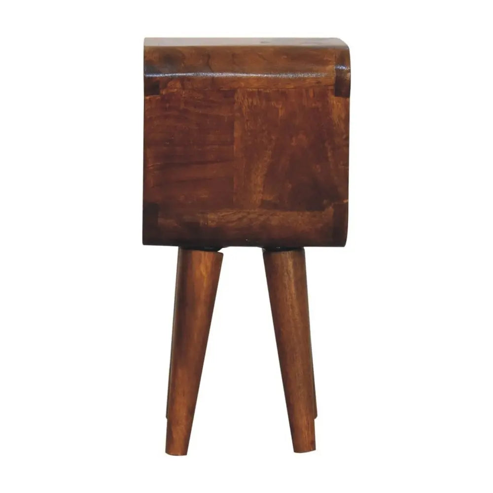 16" Chestnut Solid Wood Square Nightstand - NOBLE HOME INTERIORS