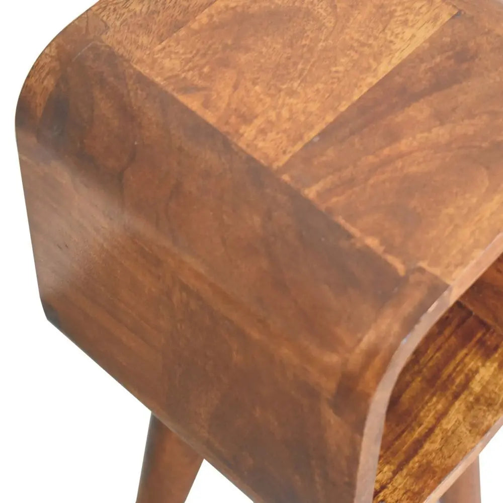 16" Chestnut Solid Wood Square Nightstand - NOBLE HOME INTERIORS