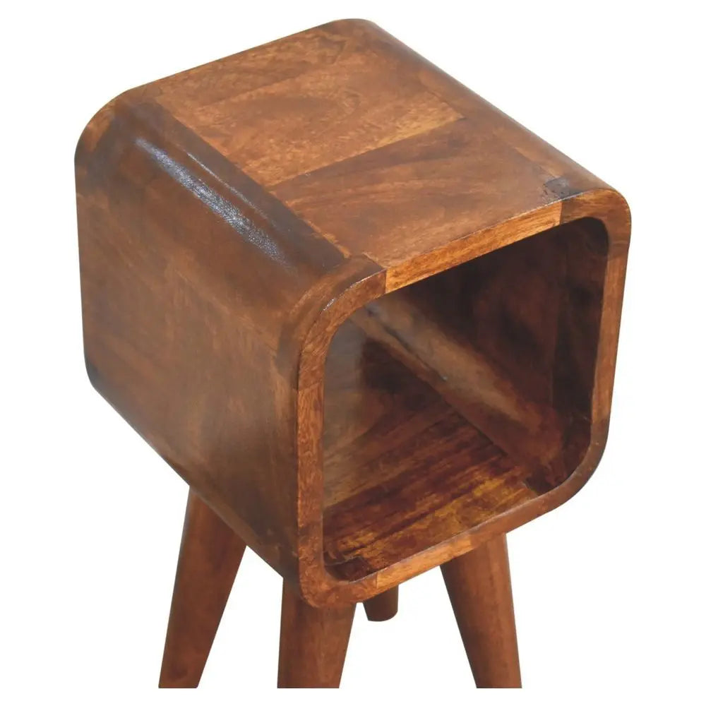 16" Chestnut Solid Wood Square Nightstand - NOBLE HOME INTERIORS