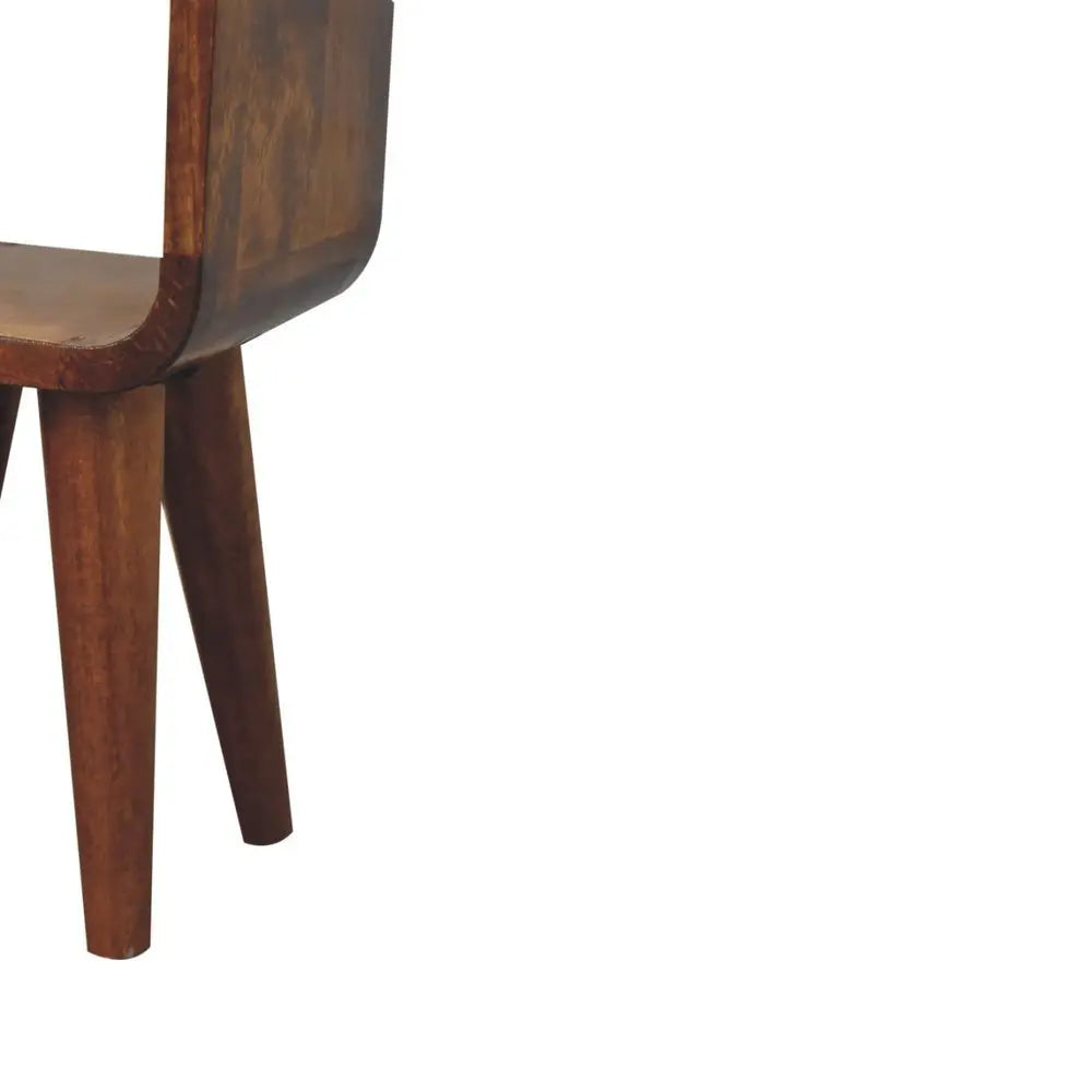 16" Chestnut Solid Wood Square Nightstand - NOBLE HOME INTERIORS