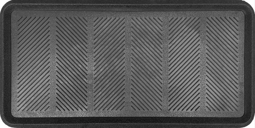 16" X 32" Black Rubber Outdoor Boot Tray - NOBLE HOME INTERIORS