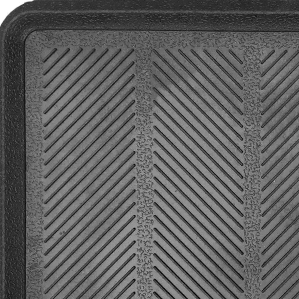16" X 32" Black Rubber Outdoor Boot Tray - NOBLE HOME INTERIORS