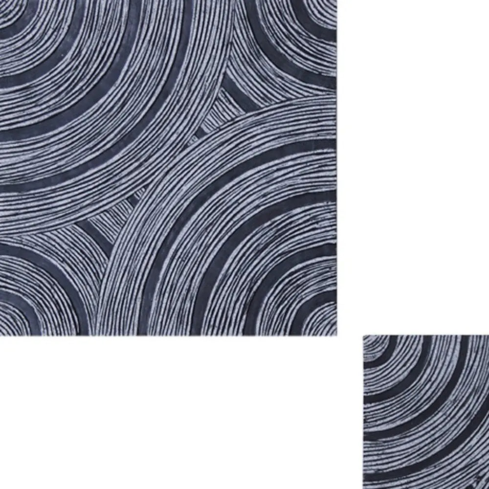 17" X 17" X 2" Gray, Lined Square - Wall Decor - NOBLE HOME INTERIORS