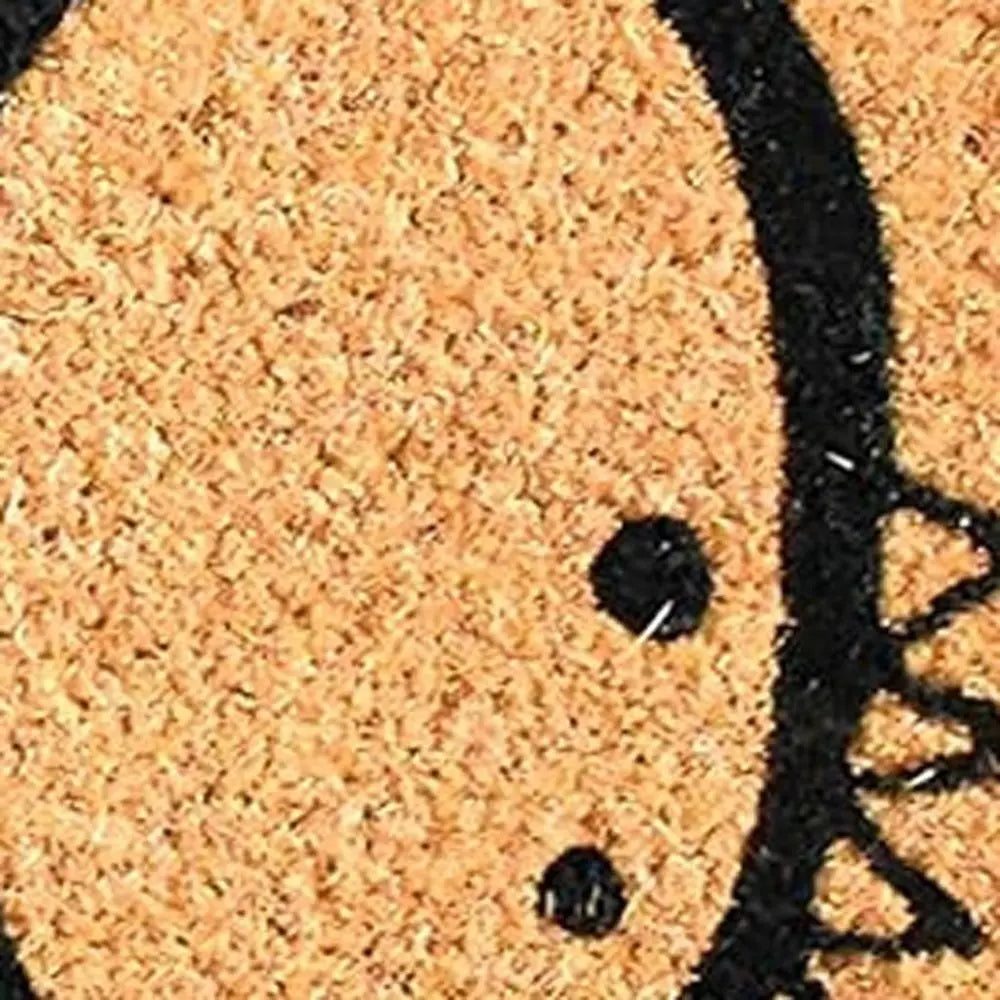 17" X 29" Black And Natural Halloween Halloween Hello Outdoor Coir Door Mat - NOBLE HOME INTERIORS