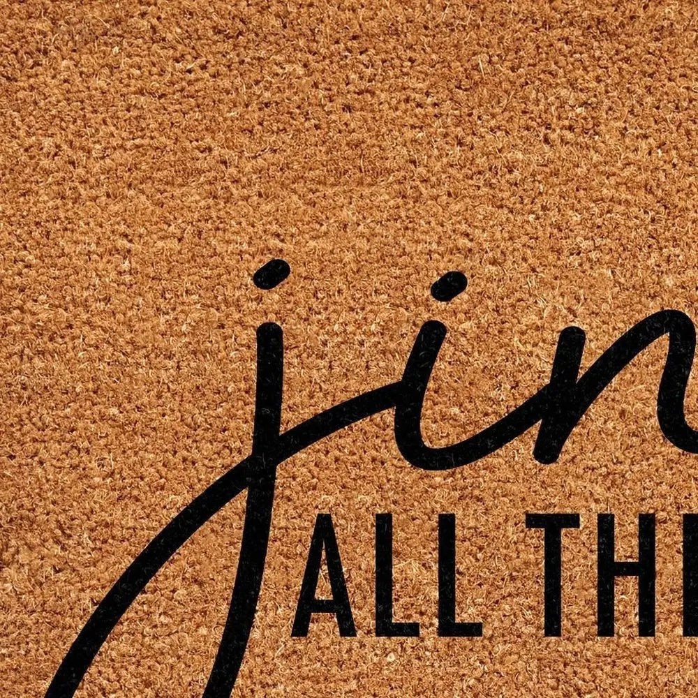 17" X 29" Brown And Black Christmas Outdoor Coir Door Mat - NOVA HOME FURNITURE