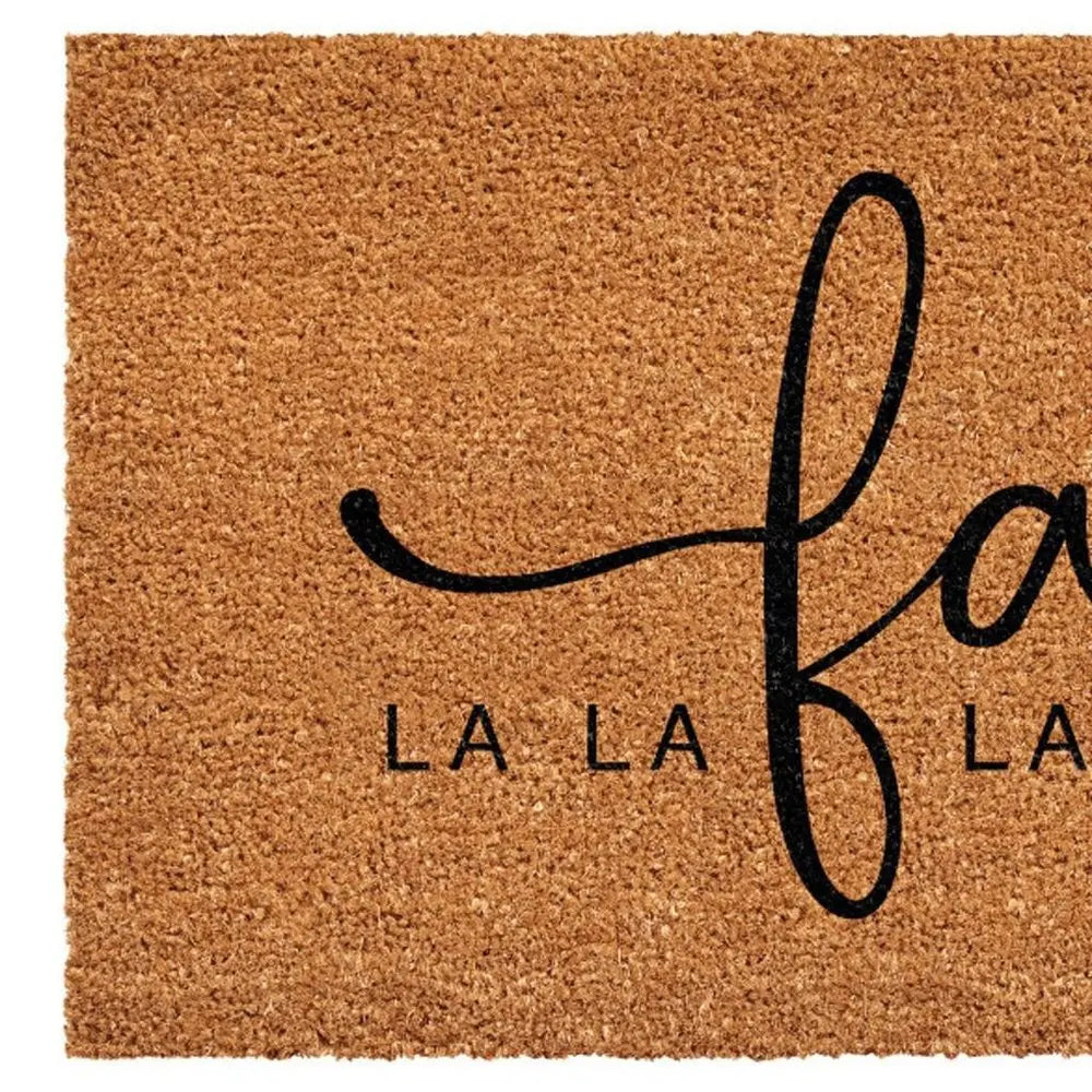 17" X 29" Brown And Black Christmas Outdoor Coir Door Mat - NOVA HOME FURNITURE