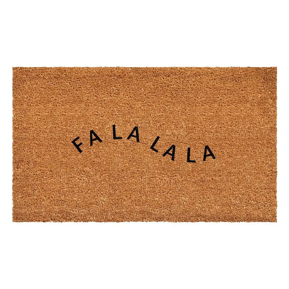 17" X 29" Brown And Black Christmas Outdoor Coir Door Mat - NOBLE HOME INTERIORS