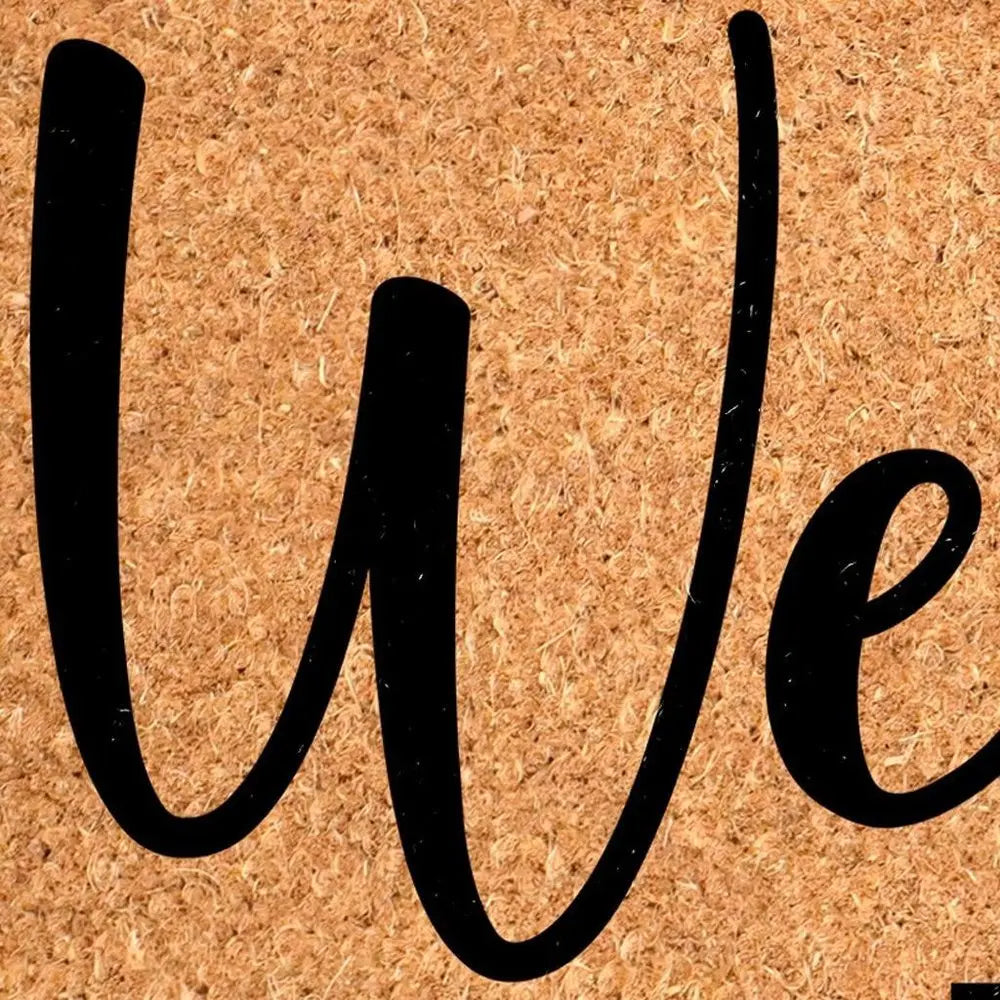 17" X 29" Brown And Black Christmas Outdoor Coir Door Mat - NOVA HOME FURNITURE