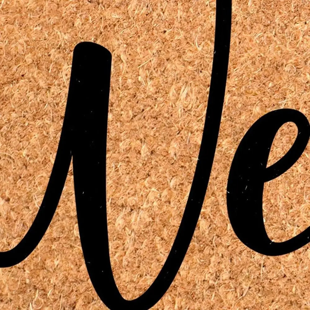 17" X 29" Brown And Black Christmas Outdoor Coir Door Mat - NOVA HOME FURNITURE