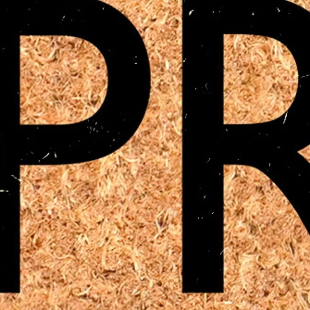 17" X 29" Brown And Black Christmas Outdoor Coir Door Mat - NOVA HOME FURNITURE