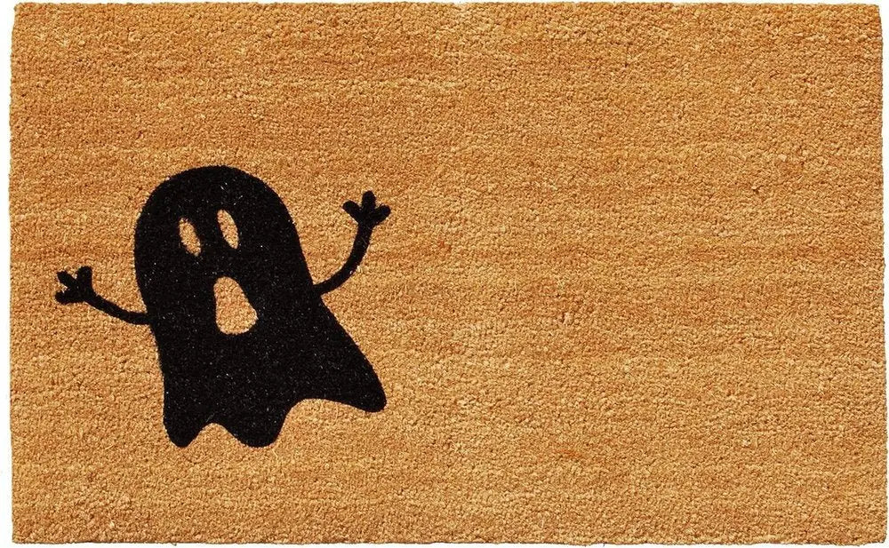 17" X 29" Natural And Brown Halloween Halloween Outdoor Coir Door Mat - NOVA HOME FURNITURE