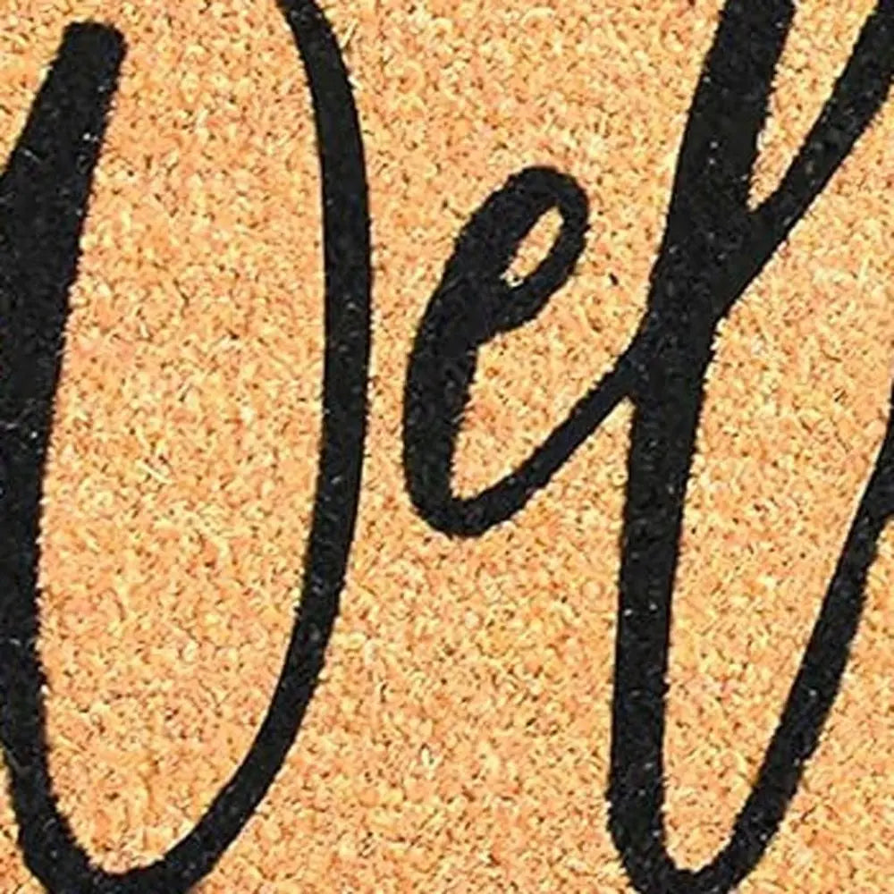 17" X 29" Natural And Brown Thanksgiving Welcome Outdoor Coir Door Mat - NOVA HOME FURNITURE