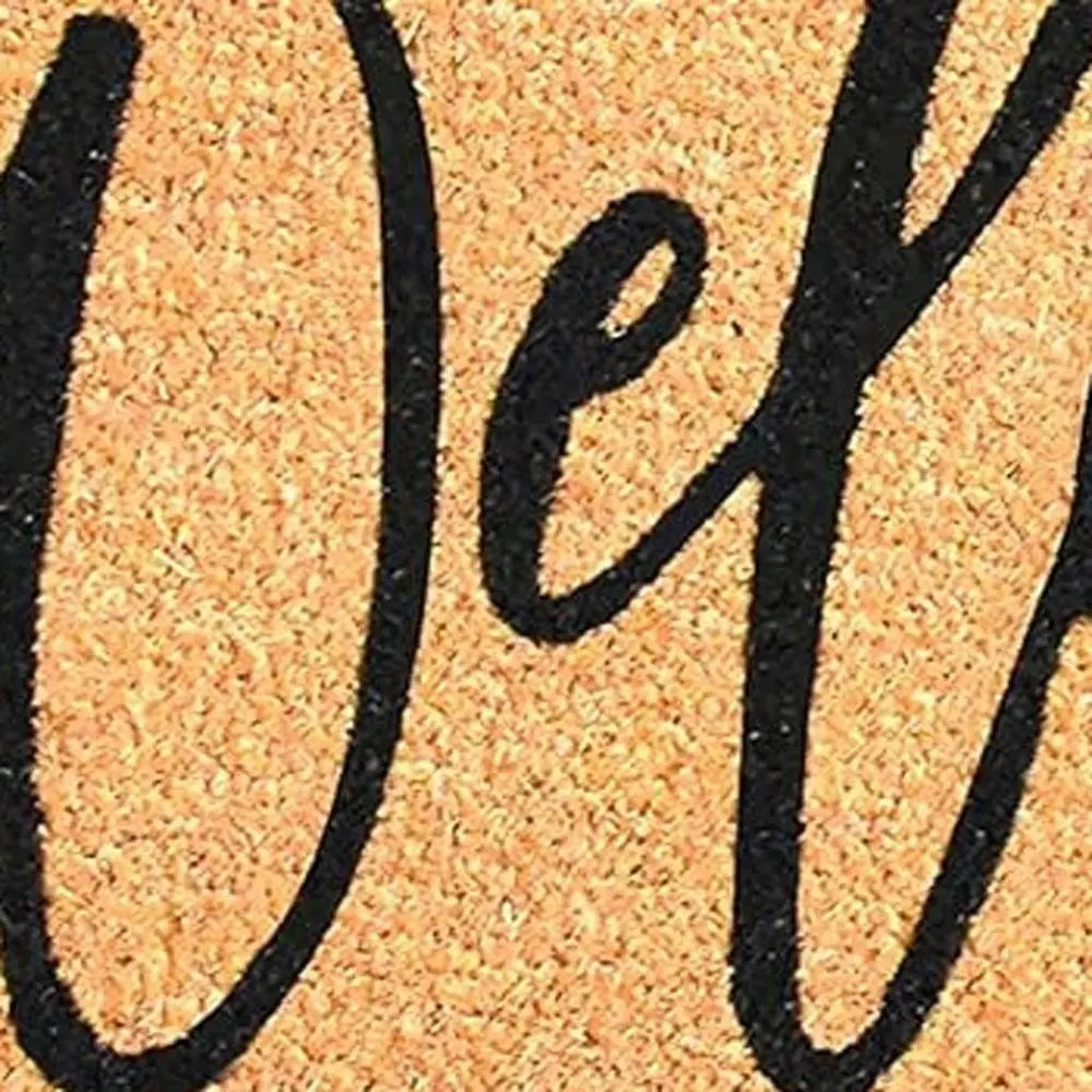 17" X 29" Natural And Brown Thanksgiving Welcome Outdoor Coir Door Mat - NOVA HOME FURNITURE